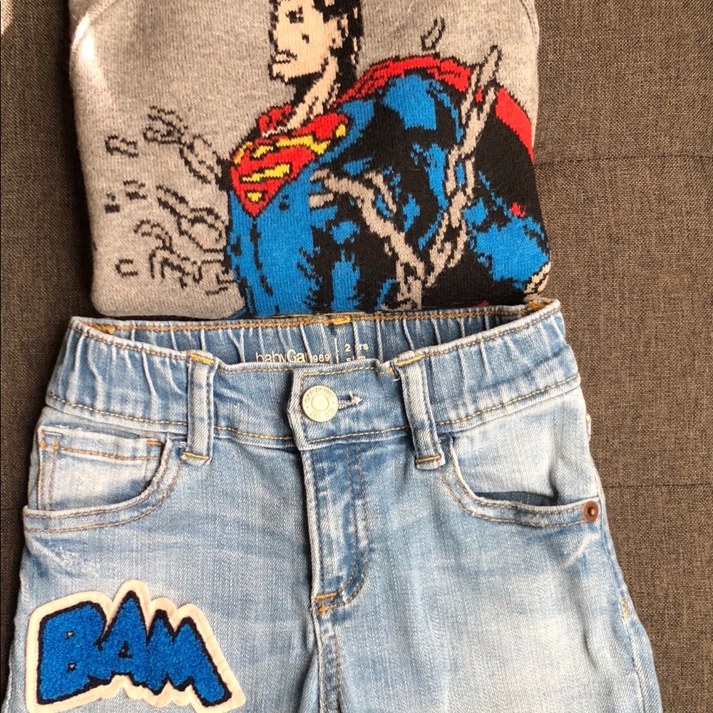 Gap Superman Outfit 2T Great condition!!!!!